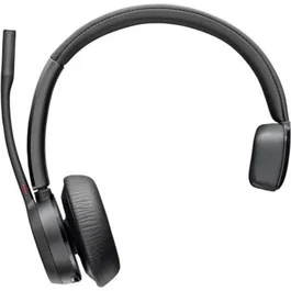 Poly Auriculares Inalámbricos Voyager 4310 para Microsoft Teams con Adaptador BT700, Bluetooth, Alcance 50m, Hasta 24h Conversación, Negro - Ref. 77Y91AA